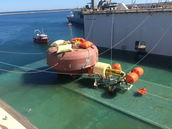 Unit 3 on floating dock at AMC for deployment